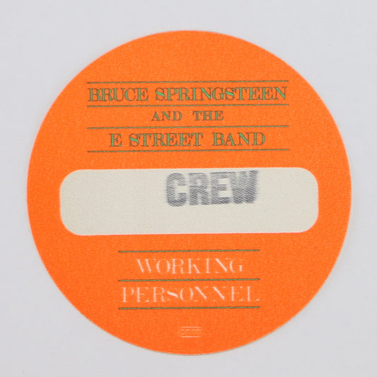 1984 Bruce Springsteen And The E Street Band Tour Crew and Backstage Pass