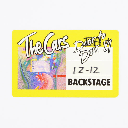 1987 The Cars Door To Door Tour Backstage Pass
